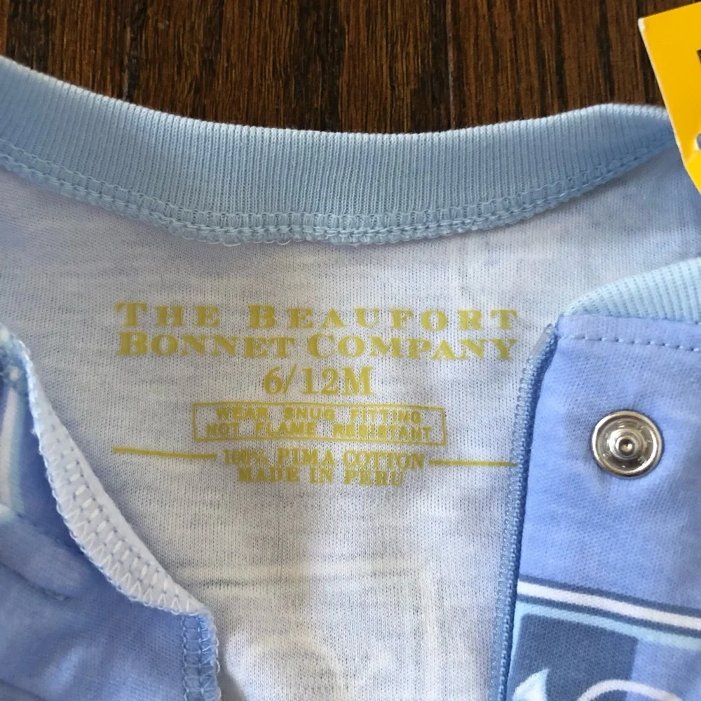The Beaufort Bonnet Company Boys 6-12M Knox’s Night Night Footed Pajamas *NWT* - Picture 7 of 12